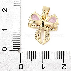 Brass Micro Pave Cubic Zirconia Pendants&nbsp;KK-C141-08G