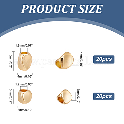 40Pcs 2 Styles Brass Bead&nbsp;KK-NB0003-47G