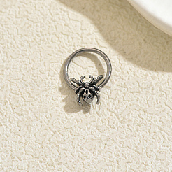 304 Stainless Steel Halloween Spider Hoop Nose Rings for Men Women&nbsp;AC7796