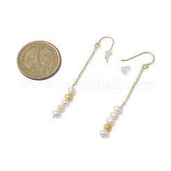Natural Pearl Dangle Earrings&nbsp;EJEW-P286-42G