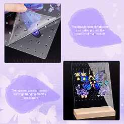 Transparent Acrylic Earring Displays&nbsp;NDIS-WH0015-01D