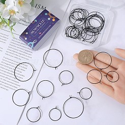 40Pcs 4 Style 304 Stainless Steel Hoop Earring Findings&nbsp;STAS-SC0007-30