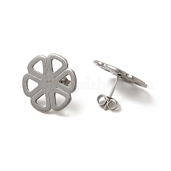 Non-Tarnish 201 Stainless Steel Stud Earring Findings&nbsp;STAS-D244-30P