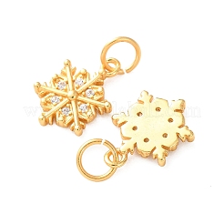 Brass Micro Pave Cubic Zirconia Charms&nbsp;KK-C157-21G