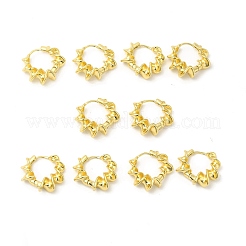 Rack Plating Brass Twist Round Hoop Earrings for Women&nbsp;EJEW-E270-20G