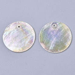 Natural Capiz Shell Pendants&nbsp;X-SHEL-R047-06