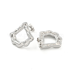 Non-Tarnish Fan 304 Stainless Steel Ear Studs&nbsp;EJEW-L290-001P