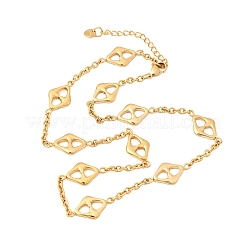 304 Stainless Steel Link Chain Necklaces for Women&nbsp;NJEW-G197-01G-01