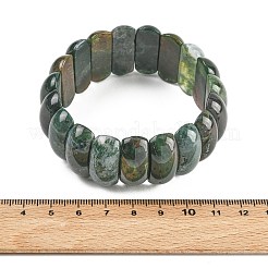 Natural Moss Agate Stretch Bracelets&nbsp;BJEW-O130-02A