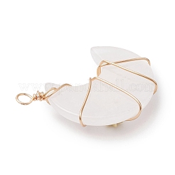 Natural Quartz Crystal Copper Wire Wrapped Pendants&nbsp;PALLOY-JF02685-05