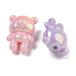UV Plating Iridescent Acrylic Beads&nbsp;OACR-G039-06