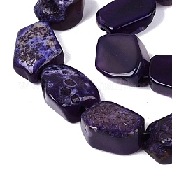 Dyed Natural Agate Beads Strands&nbsp;G-Q606-23E-04