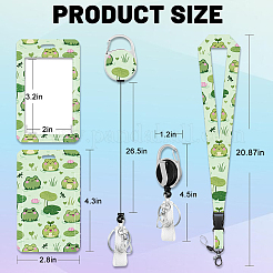 Rectangle ABS Plastic ID Card Holder&nbsp;AJEW-WH0615-011