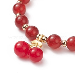 Natural Gemstone Round Beads Beaded Bracelets&nbsp;BJEW-JB09051