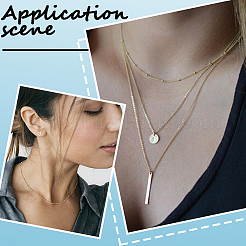 12Pcs 1.5MM 304 Stainless Steel Satellite Chain Necklaces&nbsp;MAK-BBC0001-30