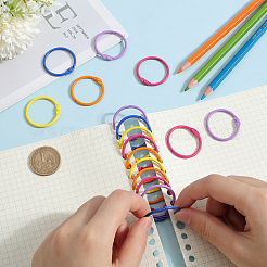 100Pcs 5 Colors Zinc Alloy Loose Leaf Book Binder Hinged Rings&nbsp;FIND-SP0002-66