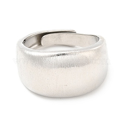 Rack Plating Brass Plain Band Adjustable Ring for Women&nbsp;RJEW-E064-18P