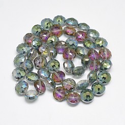 Electroplate Glass Beads Strands&nbsp;EGLA-Q084-12mm-02