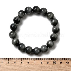 Grade AA Natural Eagle Eye Stone Round Beads Stretch Bracelets for Women&nbsp;BJEW-L712-B01-12mm