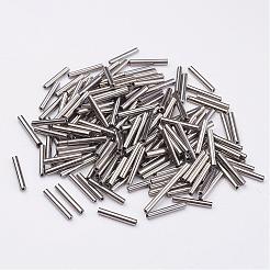 Glass Bugle Beads&nbsp;SEED-E001-12mm-TH