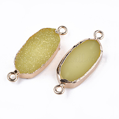 Electroplate Druzy Resin Links connectors&nbsp;RESI-S366-07F