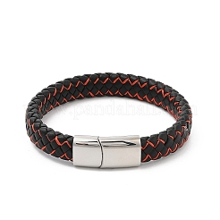 Braided Microfiber Leather Cord Bracelets for Men&nbsp;BJEW-Z081-14P