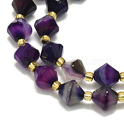 Natural Dyed & Heated Striped Agate/Banded Agate Beads Strands&nbsp;G-I376-B07-01