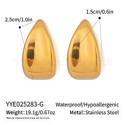 304 Stainless Steel Teardrop Stud Earrings&nbsp;UO4105-1
