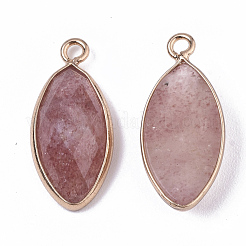 Natural Strawberry Quartz Pendants&nbsp;G-T131-07I