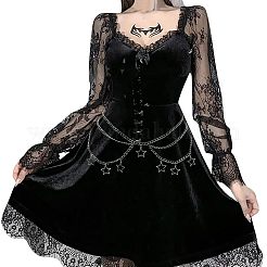 Alloy Star Tassel Layered Curb Chain Waist Belly Chains for Women&nbsp;FS-WG240A3-01