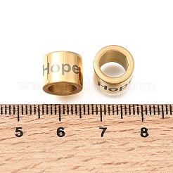 304 Stainless Steel Large Hole Beads&nbsp;STAS-H263-04G-03