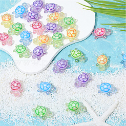 30Pcs UV Plating Transparent Acrylic Beads&nbsp;TACR-SC0002-77
