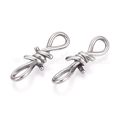 304 Stainless Steel Barbed Wire Links&nbsp;X-STAS-T072-138P
