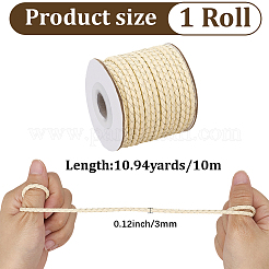 1 Roll Round Braided Cowhide Cords&nbsp;WL-CY0001-01B