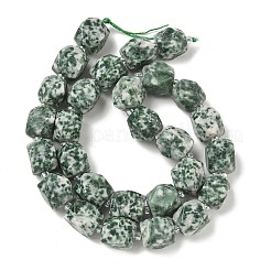 Natural Green Spot Jasper Beads Strands&nbsp;GG-CBAF8A8-A01-01