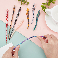 8Pcs 8 Styles Acrylic Hair Sticks&nbsp;OHAR-NB0001-18