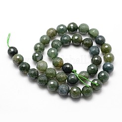 Natural Moss Agate Beads Strands&nbsp;X-G-D840-25-10mm