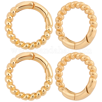 6Pcs Brass Spring Gate Clasps&nbsp;FIND-SC0020-67B-1