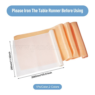 2Pcs 2 Colors Solid Color Polyester Table Runner&nbsp;DIY-TA0014-08B-1