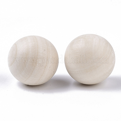 30mm Unfinished Wooden Balls - 25 Pack Natural Hardwood Craft Balls For DIY & Jewelry