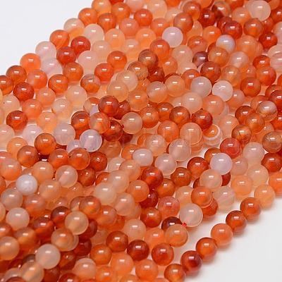 Natural Carnelian Beads Strands&nbsp;X-G-N0006-6mm-17-1