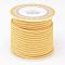 Braided Polyester Cords, Round, Gold, 3mm, about 8.74 yards(8m)/roll