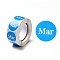 Paper Sticker Rolls, Round Dot Decals for DIY Scrapbooking, Craft, Deep Sky Blue, 25mm, about 500pcs/roll