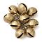 Brass Bell Pendants, Round with Random Pattern, Raw(Unplated), 46x36x30mm, Hole: 2mm