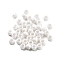 UV Plating Rainbow Iridescent Acrylic Beads, Barrel, Large Hole Beads, White, 6x4.5mm, Hole: 3.5mm