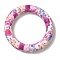 Silicone Beads, Ring, Medium Purple, 65x10mm, Hole: 3mm