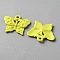 Baking Paint Alloy Pendants, Butterfly Charm, Yellow, 16.5x20x2mm, Hole: 1.5mm