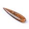 Natural Tiger Eye Pendants, teardrop, 35~37x10x5~6mm, Hole: 1mm