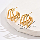 304 Stainless Steel Rectangle Stud Earrings&nbsp;UF5198-1-3