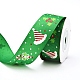 Christmas Theme Polyester Grosgrain Ribbon&nbsp;PW-WG86446-03-1